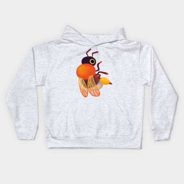 Tree bumblebee Kids Hoodie by pikaole